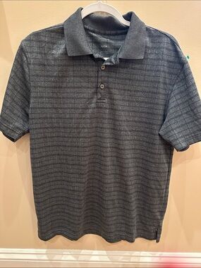Cool 18 Pro Men's Short-Sleeve Polo Shirt - Gray Windowpane-Small